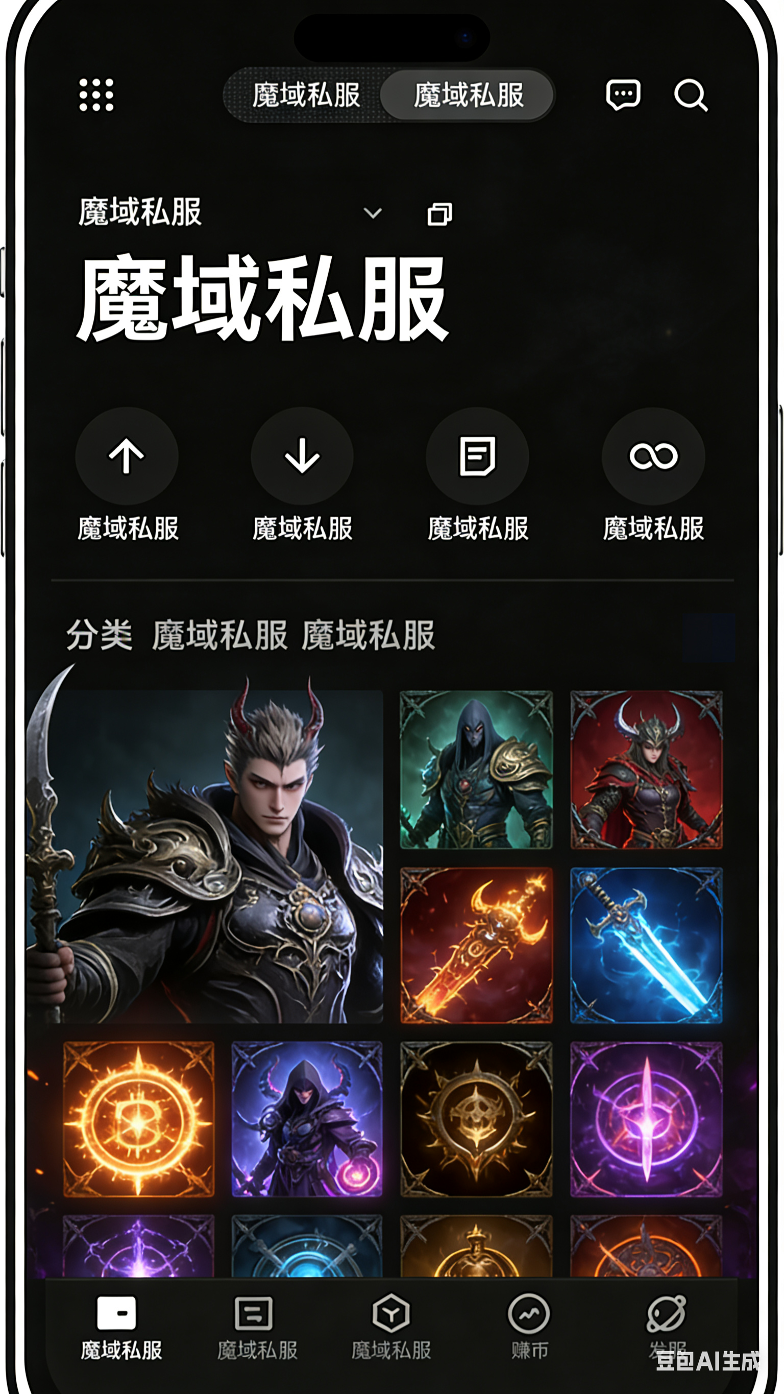 魔域私服神火套装预览画面